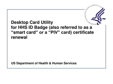 hhs id number on smart card|hhs id badge request.